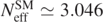 ${N}_{\text{eff}}^{\text{SM}}\simeq 3.046$