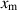 $x_{\mathrm{m}}$