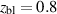$z_{\mathrm{bl}} = 0.8\,$