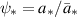 $\psi_* = a_*/\bar{a}_*$