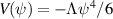 $V(\psi) = -\Lambda\psi^4/6$