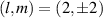 $(l,m) = (2,\pm 2)$