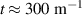 $t\approx300~\text{m}^{-1}$