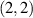 $(2,2)$