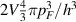 $2V\frac{4}{3}\pi p_F^3/h^3$