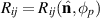$R_{ij} = R_{ij}(\hat{\mathbf{n}}, \phi_p)$
