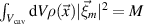 $\int_{V_\text{cav}}\mathrm{d}V\rho(\vec{x})|\vec{\xi}_m|^2 = M$