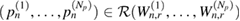 $(\,p_{n}^{(1)}, \dots, p_{n}^{(N_{p})})\in \mathcal{R}(W_{n, r}^{(1)}, \dots, W_{n, r}^{(N_{p})})$