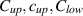 $C_{up}, c_{up}, C_{low}$