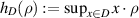 $h_D(\rho): = \sup_{x\in D}x\cdot\rho$