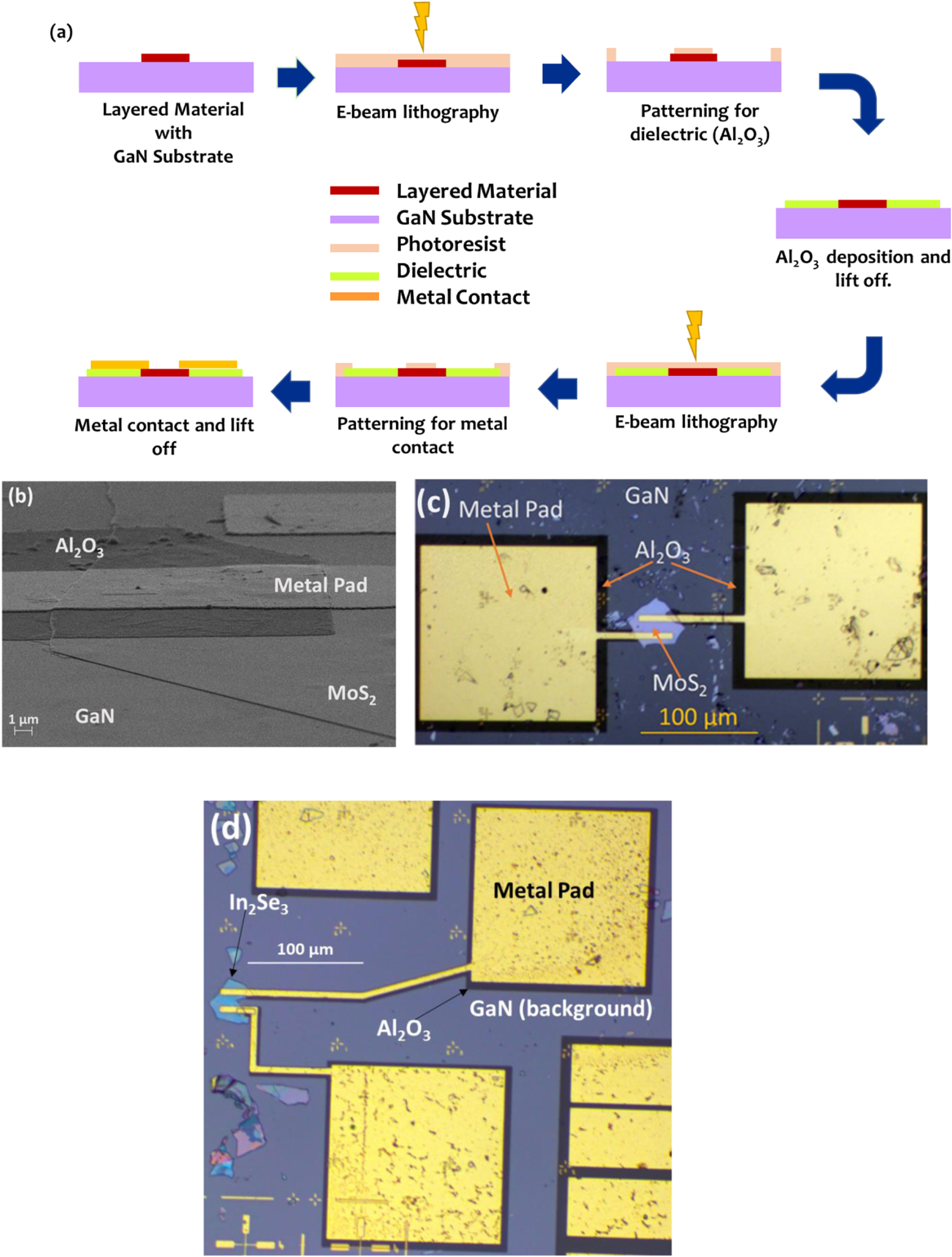 Integration of multi-layered materials with wide bandgap semiconductors ...