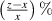 $\left( {\frac{{z - x}}{x}} \right)\% $