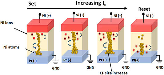 Coexistence of volatile and non-volatile resistive switching in Ni/SiO2 ...
