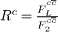$R^{c}=\frac {F^{^{c\overline {c}}}_L}{F^{^{c\overline {c}}}_2}$