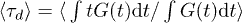 ${\langle}\tau_d{\rangle}={\langle}\int t G(t)\text{d}t/\int G (t) \text{d}t{\rangle}$