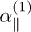 $\alpha_{\parallel}^{(1)}$