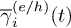 ${\overline{\gamma}^{(e/h)}_{i}(t)}$