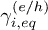 $\gamma^{(e/h)}_{i,eq}$