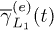$\overline{\gamma}^{(e)}_{L_1}(t)$
