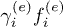 $\gamma^{(e)}_{i}f^{(e)}_{i}$