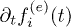 $\partial_t f^{(e)}_{i}(t)$