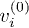 $v_{i}^{(0)}$