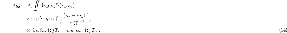 Equation (14)