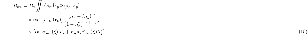 Equation (15)