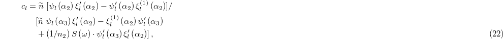 Equation (22)