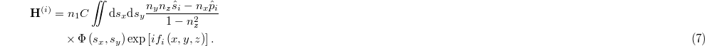 Equation (7)