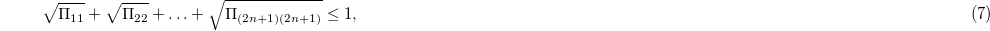 Equation (7)