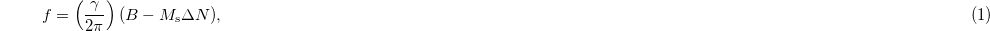 Equation (1)