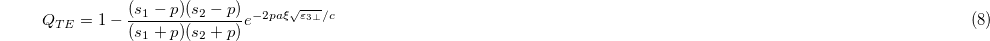 Equation (8)