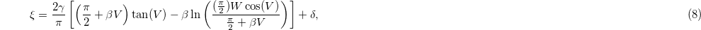 Equation (8)
