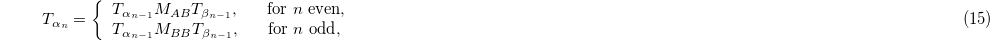 Equation (15)