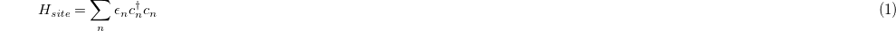 Equation (1)