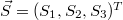 $\vec{S}=(S_1,S_2,S_3)^T$