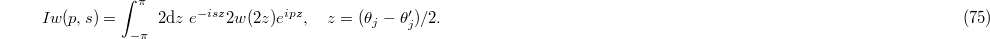 Equation (75)