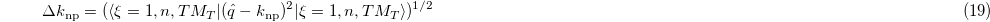 Equation (19)