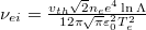 $\nu_{ei}=\frac{v_{th}\sqrt{2}n_{e}e^{4}\ln \Lambda }{12\pi \sqrt{\pi }\varepsilon_{0}^{2}T_{e}^{2}}$
