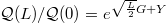 ${\cal Q}(L)/{\cal Q}(0) = e^{\sqrt{\frac{L}{2}} G + Y}$