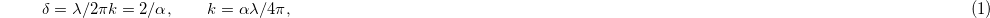 Equation (1)