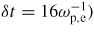 $\delta t=16 \omega_{\rm p,e}^{-1})$