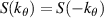 $S(k_\theta) = S(-k_\theta)$
