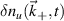 $\delta n_u (\vec{k}_+,t)$