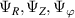 $\Psi_R, \Psi_Z, \Psi_\varphi$