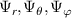 $\Psi_r, \Psi_\theta, \Psi_\varphi$