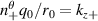 $ n_+^\theta q_0/r_0 = k_{z+}$