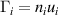 $\Gamma_i = n_i u_i$