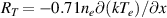 $R_T = - 0.71 n_e \partial (kT_e)/\partial x$
